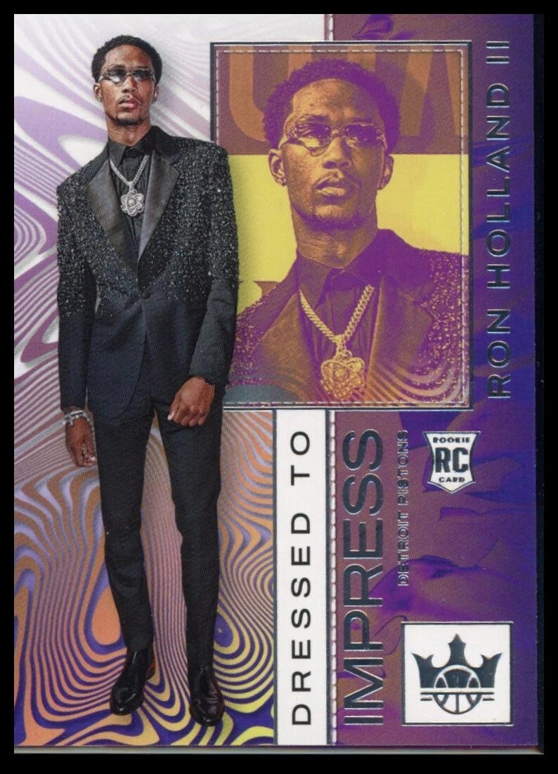 2024-25 Panini Court Kings - Dressed To Impress Ron Holland II #7 (RC) Pistons