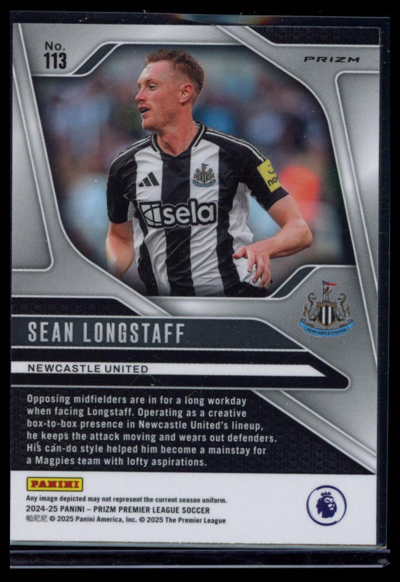 2024-25 Panini Prizm Premier League - Sean Longstaff #113 Breakaway Orange Newcastle